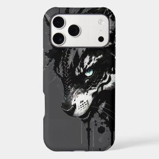 Wolf-themed phone case A fierce black and white de