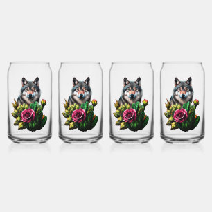 Wolf Three Can Glass