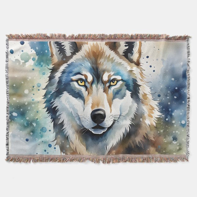Wolf Throw Blanket (Front)