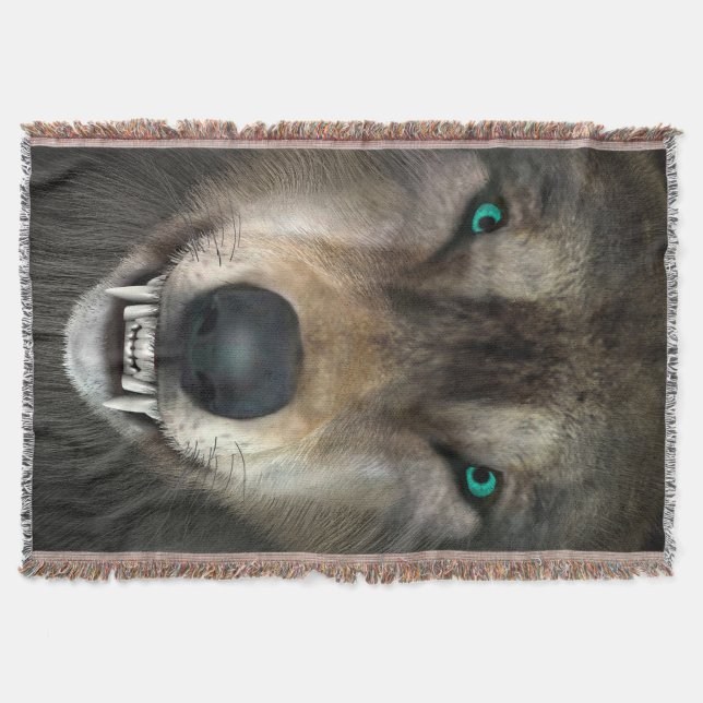 Wolf Throw Blanket (Front)