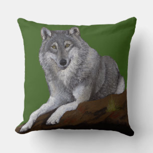 Wolf Throw Pillow