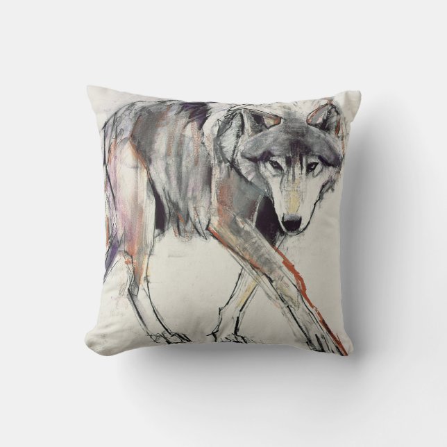 Wolf Throw Pillow (Front)