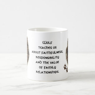 Wolf Totem, Animal Guide Inspirational Coffee Mug