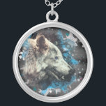 *~* Wolf Totem Blue Abstract Polyester Boho Round Silver Plated Necklace<br><div class="desc">JEWELRY WITH INTENTION (R) - Energetically Enhanced Jewellery necklace round and yellow gold plated. * Round Silver platted Boho Bohemian Native American Tribal Shaman SILVER PLATED ROUND NECKLACE Artistic and abstract Wolf Totem. As a professional distance spiritual energy healer since 2001, I have learned, developed and utilized the power of...</div>