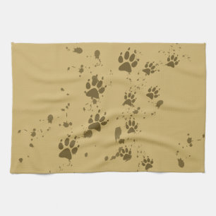Wolf Tracks Kitchen Towel