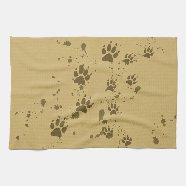 Wolf Tracks Kitchen Towel (Horizontal)