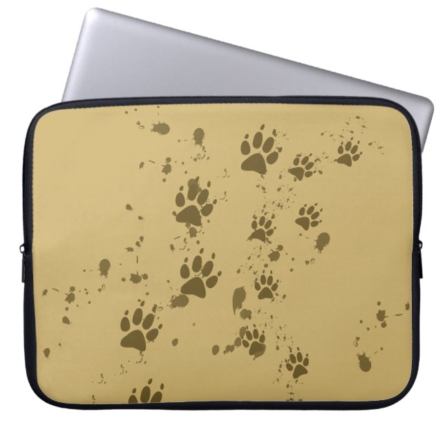 Wolf Tracks Laptop Sleeve (Front)
