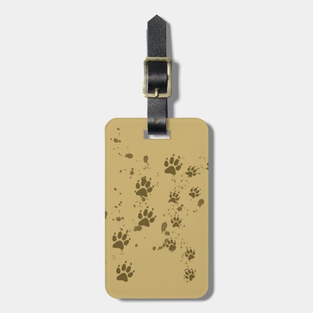 Wolf Tracks Luggage Tag (Front Vertical)