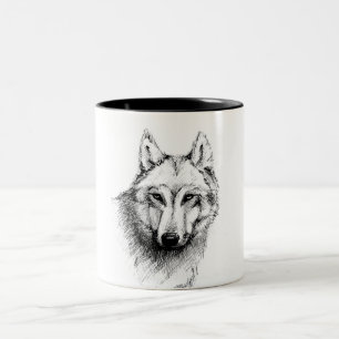 wolf Two-Tone coffee mug