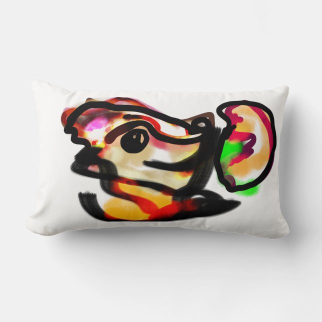 Wolf waiting Autumn  Lumbar Pillow (Front)