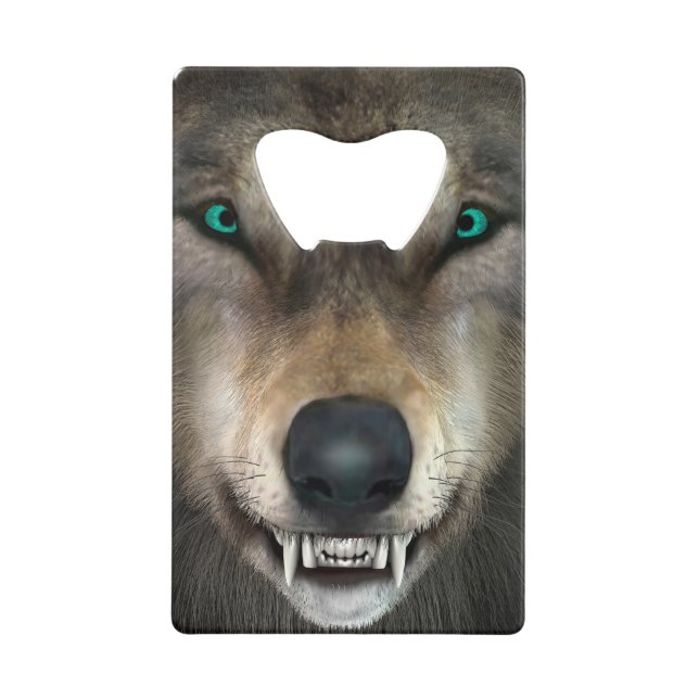 Wolf Wallet Bottle Opener (Front)