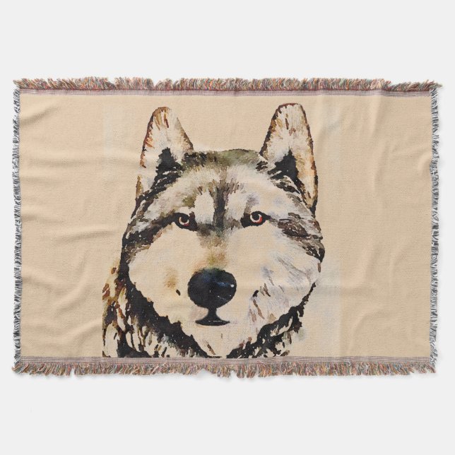 Wolf Watch Throw Blanket (Front)