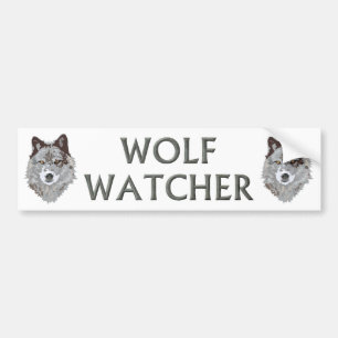 wolf watcher bumper sticker