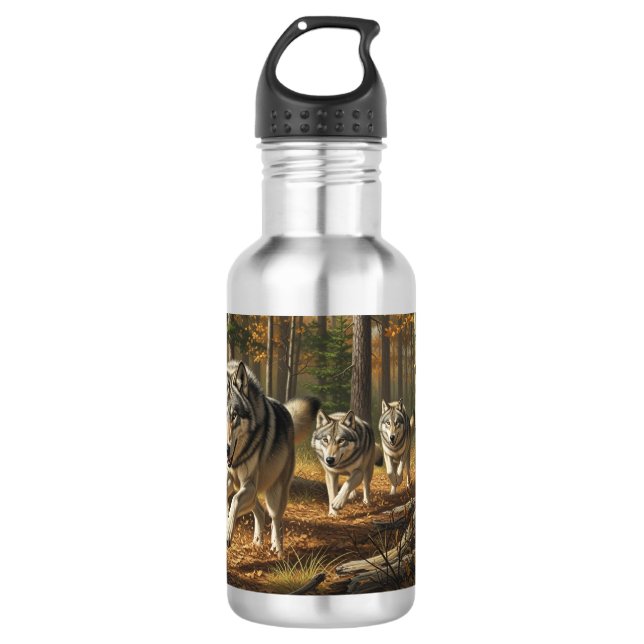 Wolf Water Bottle style 1 (Front)