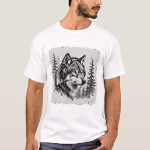 Wolf Wearing Headphones Listening To Music  T-Shirt