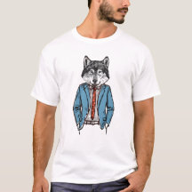 wolf Wearing suit cool and funny