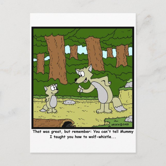 Wolf-Whistle Postcard (Front)