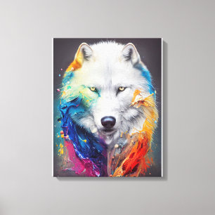 Wolf White wolf Animal Discovery Adventure Nature  Canvas Print