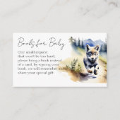 Wolf wild adventurre baby shower books request enclosure card (Front)