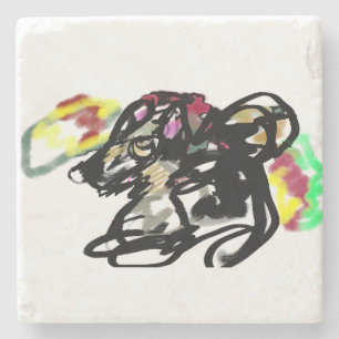 Wolf wild Autumn Stone Coaster