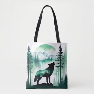 Wolf Wildlife Animal Nature Environment Forest Art Tote Bag