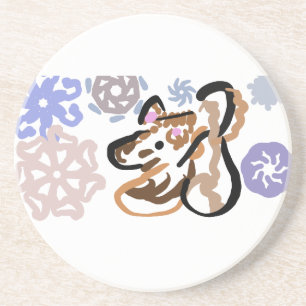 Wolf winter love coaster