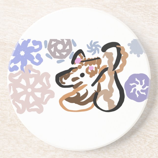 Wolf winter love coaster (Front)