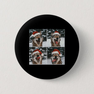 Wolf Winter Photography Wolf Conservation Christma 2 Inch Round Button