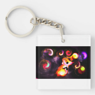 Wolf winter stars keychain