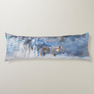 WOLF WINTER TERRITORIES BODY PILLOW