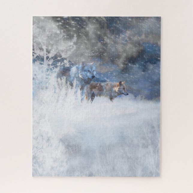 WOLF WINTER TERRITORIES JIGSAW PUZZLE (Vertical)