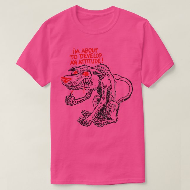 Wolf With An Attitude Problem T-Shirt (Design Front)