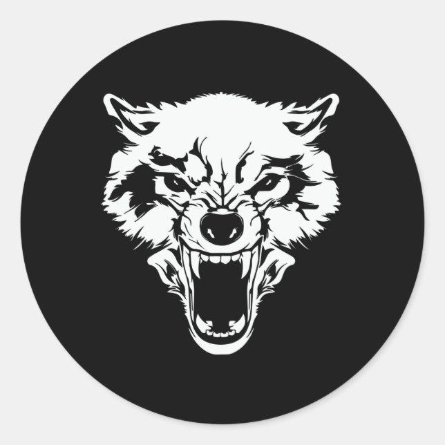 Wolf Wolf Head Bad Wolf Classic Round Sticker (Front)