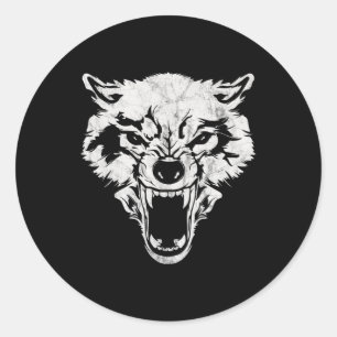 Wolf Wolf Head Bad Wolf Classic Round Sticker