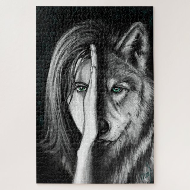 Wolf Woman - Emotion Acrylic Jigsaw Puzzle (Vertical)