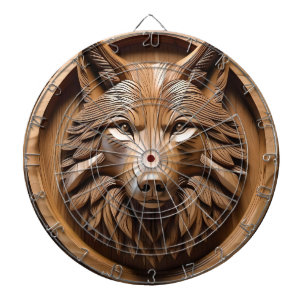 Wolf Wood Carving, Dartboard
