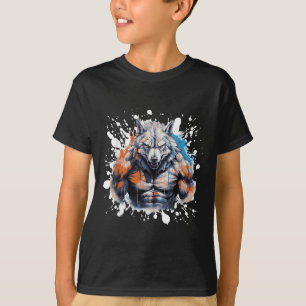 Wolf Workout Gym Fighter Bodybuilder  T-Shirt