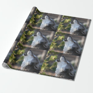 wolf wrapping paper