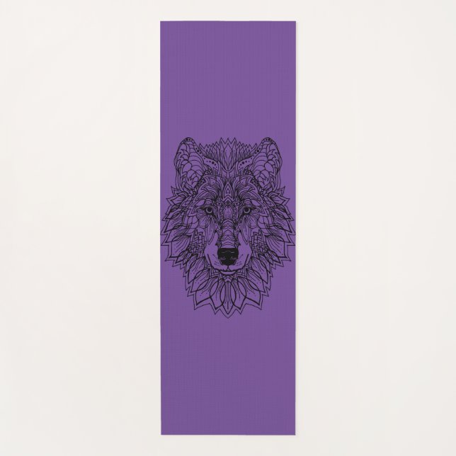 Wolf Yoga Mat, Home Exercise Mats for Pilates (Front)