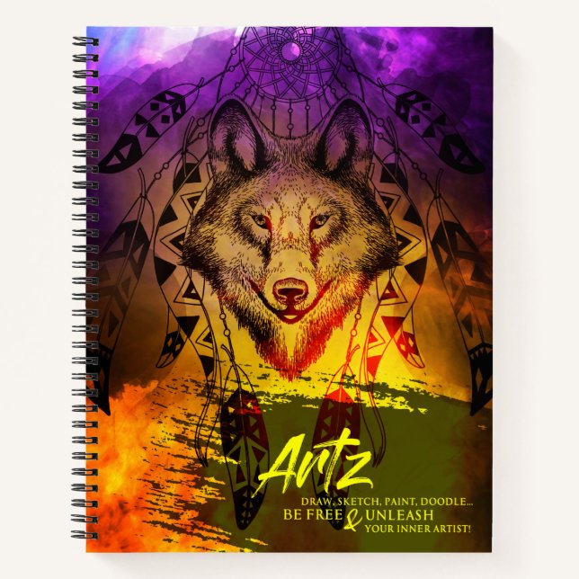Wolf Zen Art/Sketch Book (Soft Cover) (Front)