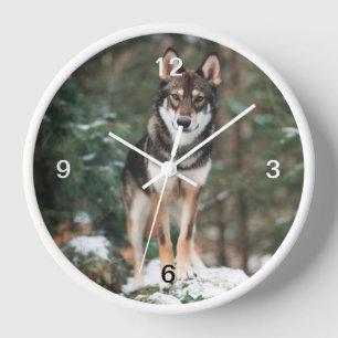 Wolfdog Clock