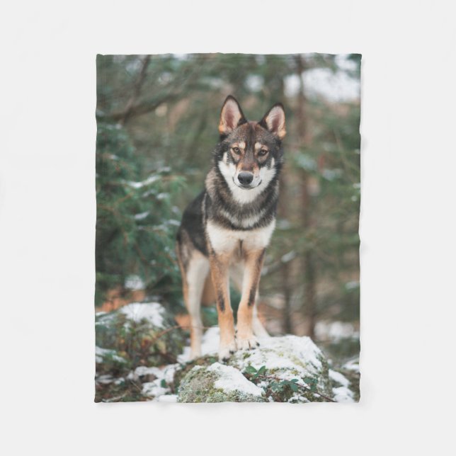 Wolfdog Fleece Blanket (Front)