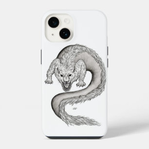 Wolfdragon black and white design iPhone 14 case