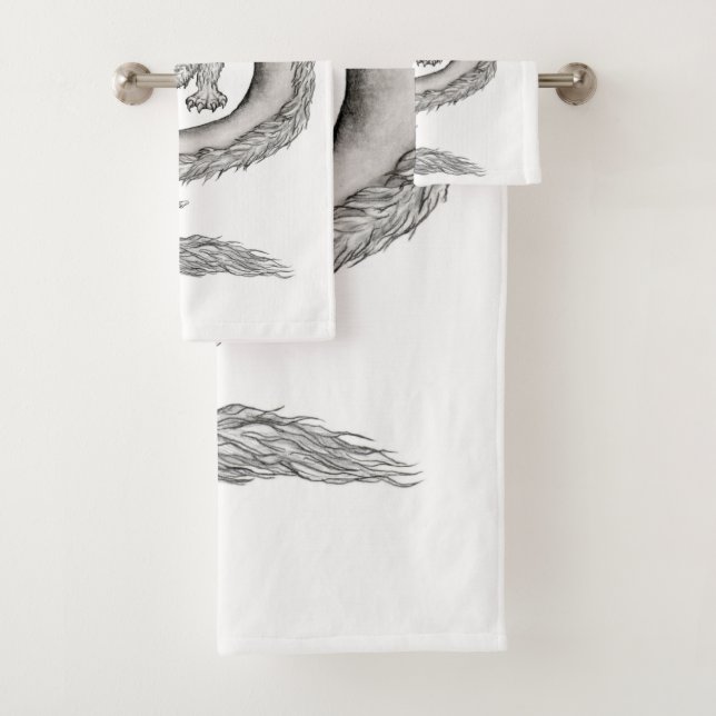 Wolfdragon design noir et blanc (En situation)
