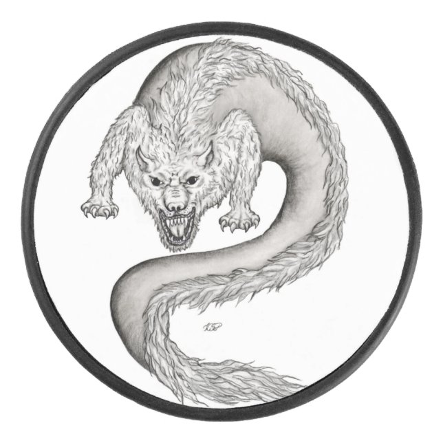 Wolfdragon design noir et blanc (Devant)