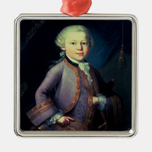 Wolfgang Amadeus Mozart , 1763 Metal Ornament