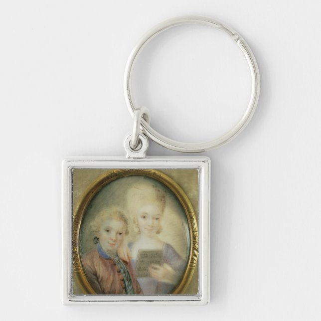 Wolfgang Amadeus Mozart  and his sister Keychain (Front)