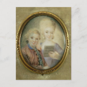 Wolfgang Amadeus Mozart  and his sister Postcard