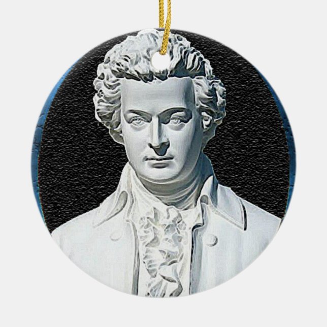 Wolfgang Amadeus Mozart Christmas Ornament (Front)
