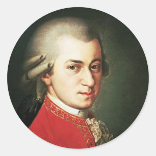 Wolfgang Amadeus Mozart Classic Round Sticker